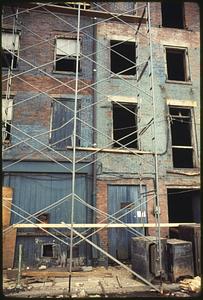 Rear of construction along Clinton Street