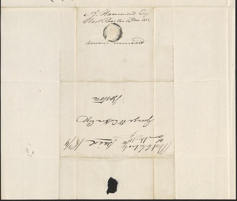 A. Hammond to George Coffin, 14 November 1832