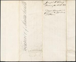 Joseph S. Craig to The Treasurer of Commonwealth Of Massachussetts, 18 April 1846