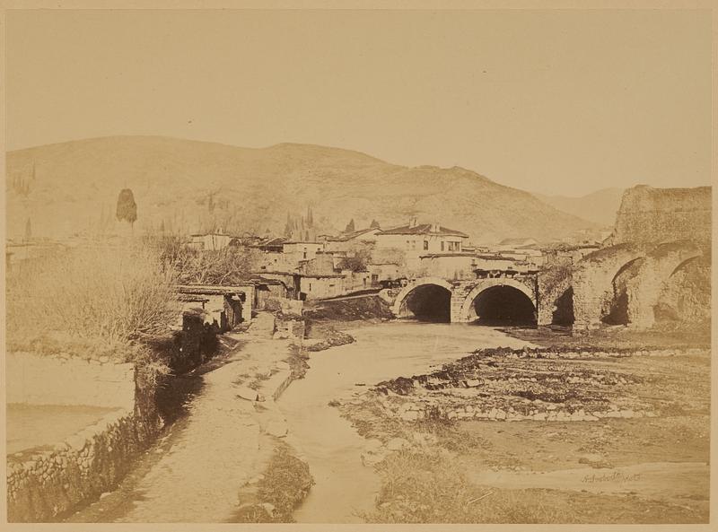 Pergamos. The town and double tunnel over the River Selinus