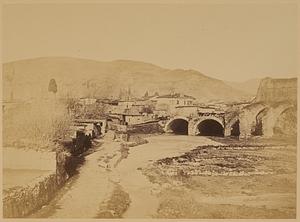 Pergamos. The town and double tunnel over the River Selinus