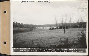 A.W. Holbrook, looking northeasterly at Beaver Lake, Ware, Mass., Apr. 3, 1937