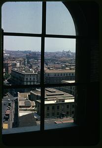 View through window of Rome, Italy
