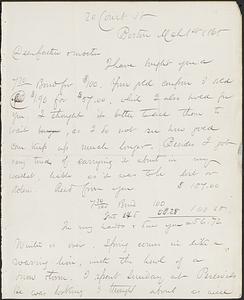 Letter from John D. Long to Zadoc Long and Julia D. Long, March 1, 1865