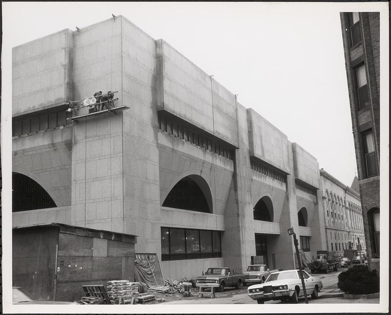 Construction of Boylston Building, Boston Public Library, Blagden