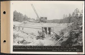 Contract No. 44, Extension of Belchertown-Pelham Highway, New Salem, Orange, culvert on middle branch of the Swift River at Sta. 1045+50, New Salem, Mass., Jun. 30, 1934