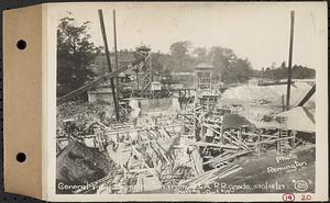 Contract No. 19, Dam and Substructure of Ware River Intake Works at Shaft 8, Wachusett-Coldbrook Tunnel, Barre, general view of construction from Boston and Albany Railroad grade, Shaft 8, Barre, Mass., Oct. 14, 1929