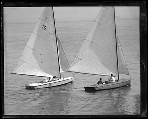 Two sailboats