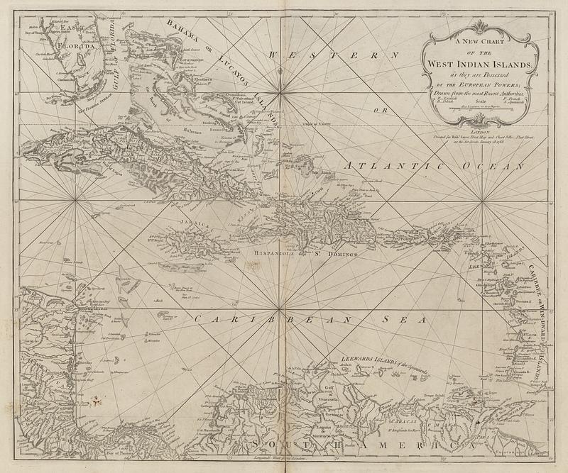 A new chart of the West Indian Islands