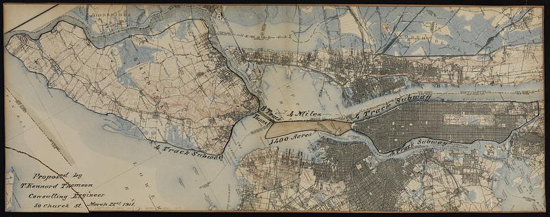 Original plan for extending Manhattan