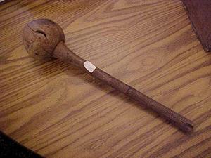 Native American rootwood club with ball end
