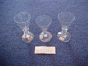 English blown glass wine stem
