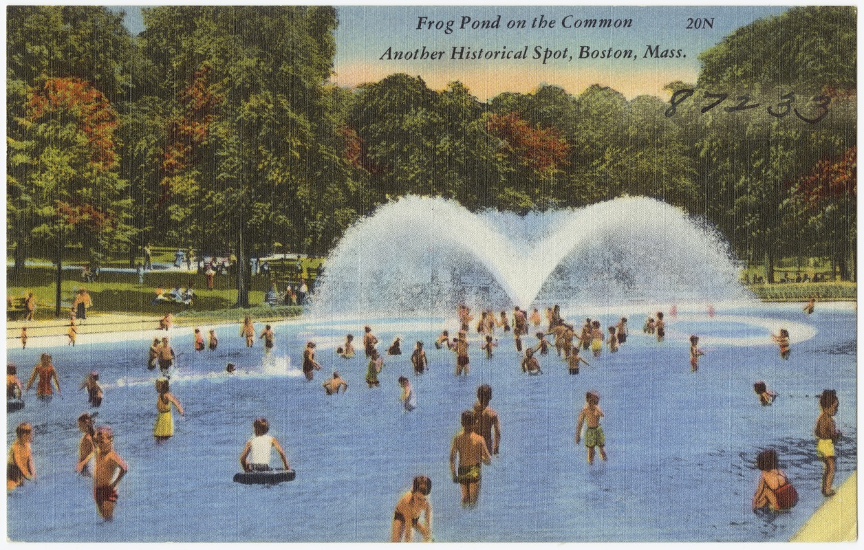 Frog Pond on the Common, another historical spot, Boston, Mass.
