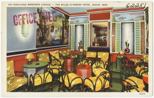 Air conditioned Mandarin Lounge -- The Myles Standish Hotel, Boston, Mass.