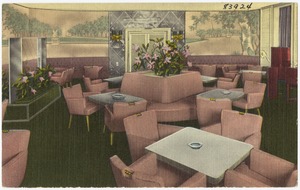 The Somerset, Boston, Mass., the Orchid Lounge, one of America's unique cocktail lounges, famous for its orchid motif