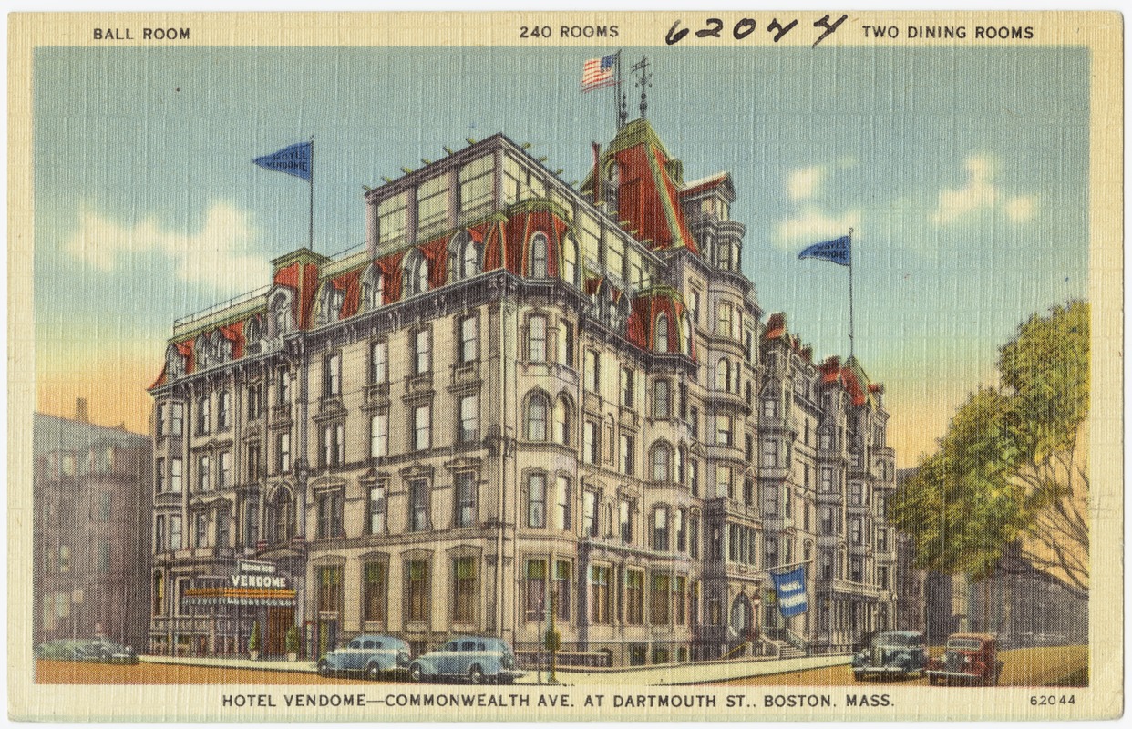 Hotel Vendome -- Commonwealth Ave. at Dartmouth St., Boston, Mass.
