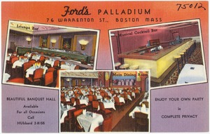 Ford's Palladium, 76 Warrenton St., Boston, Mass.