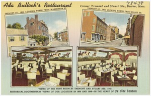Ada Bullock's Restaurant, corner Tremont and Stuart Sts., Boston, Mass.