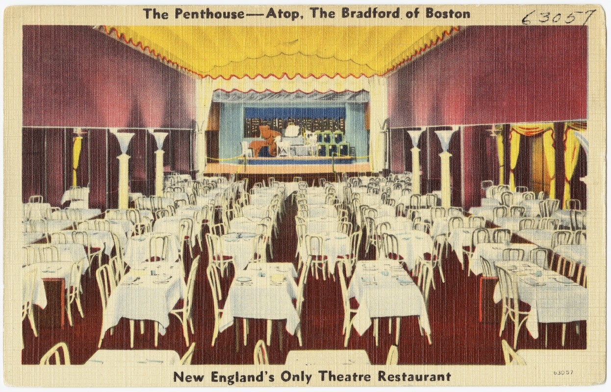 The Penthouse -- Atop the Bradford of Boston. New England's only theatre restaurant