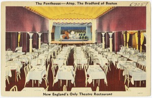 The Penthouse -- Atop the Bradford of Boston. New England's only theatre restaurant