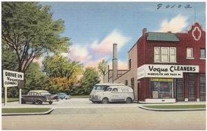 Vogue Cleaners, drive-in and park