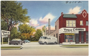 Vogue Cleaners, drive-in and park