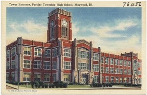 Tower entrance, Proviso Township High School, Maywood, Ill.
