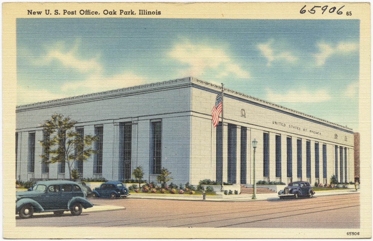 New U. S. Post Office, Oak Park, Illinois - Digital Commonwealth