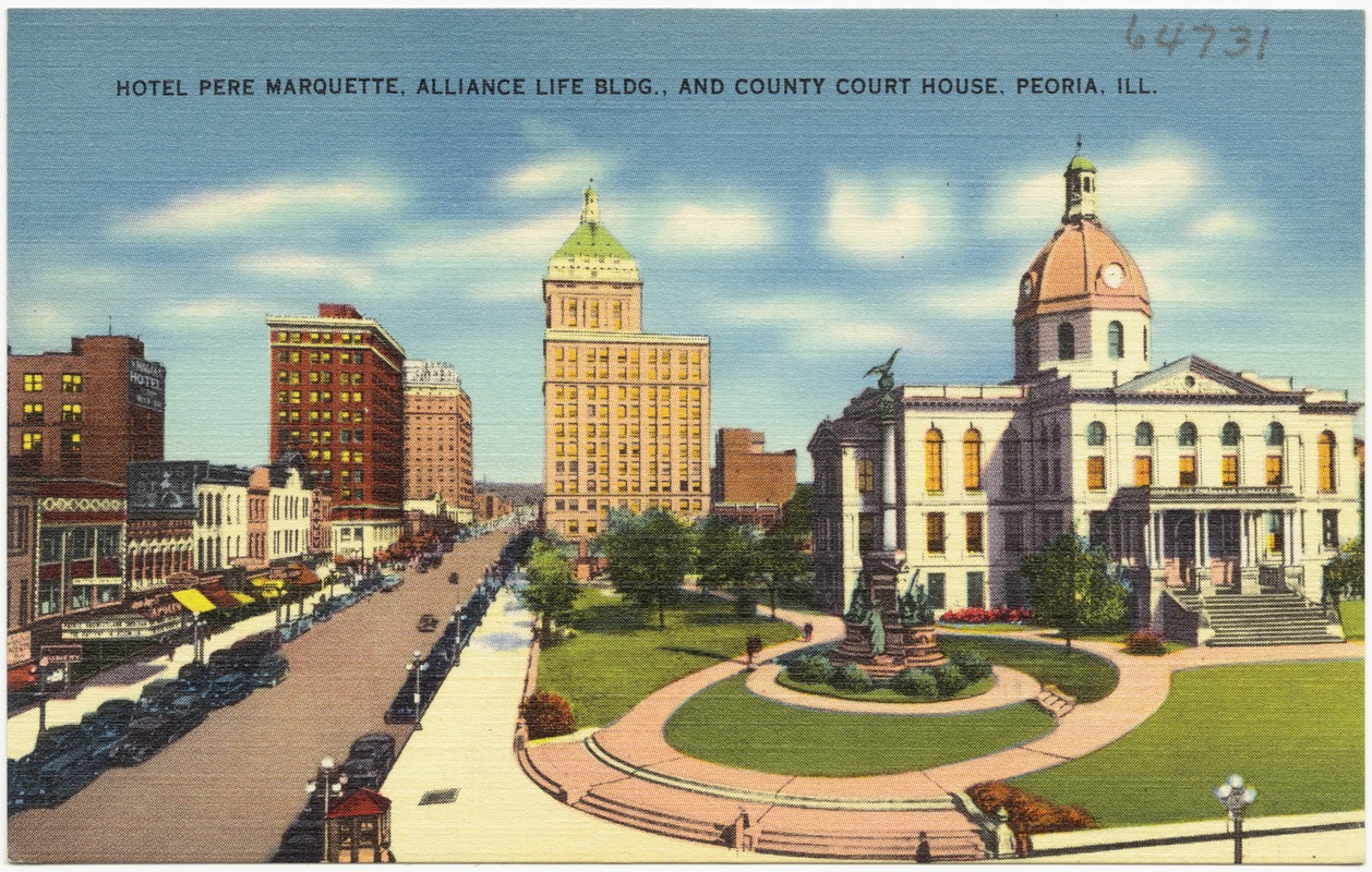 Hotel Pere Marquette, Alliance Life Bldg., and county court house, Peoria, Ill.