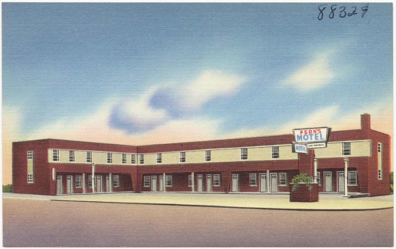 Fern's Motel, corner Monroe & Fulton Peoria, Ill.