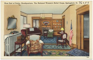 West end of parlor, headquarters, the National Woman's Relief Corps, Springfield, Ill.
