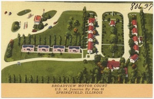 Broadview Motor Court, U.S. 54, Junction By Pass 66, Springfield, Illinois