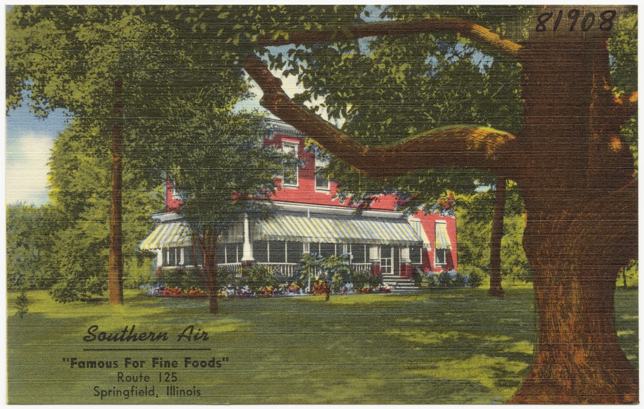 Southern Air, "Famous for Fine Foods", Route 125, Springfield, Illinois Digital Commonwealth
