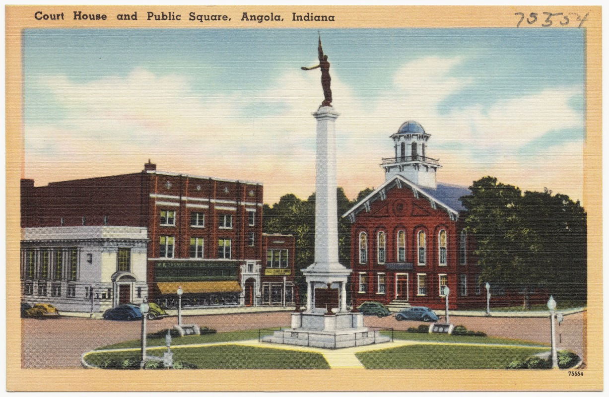 Court house and public square, Angola, Indiana