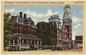 Bartholomew county buildings -- jail and court house, Columbus, Indiana