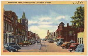 Washington Street, looking south, Columbus, Indiana