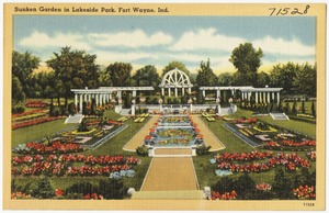 Sunken Garden in Lakeside Park, Fort Wayne, Ind.