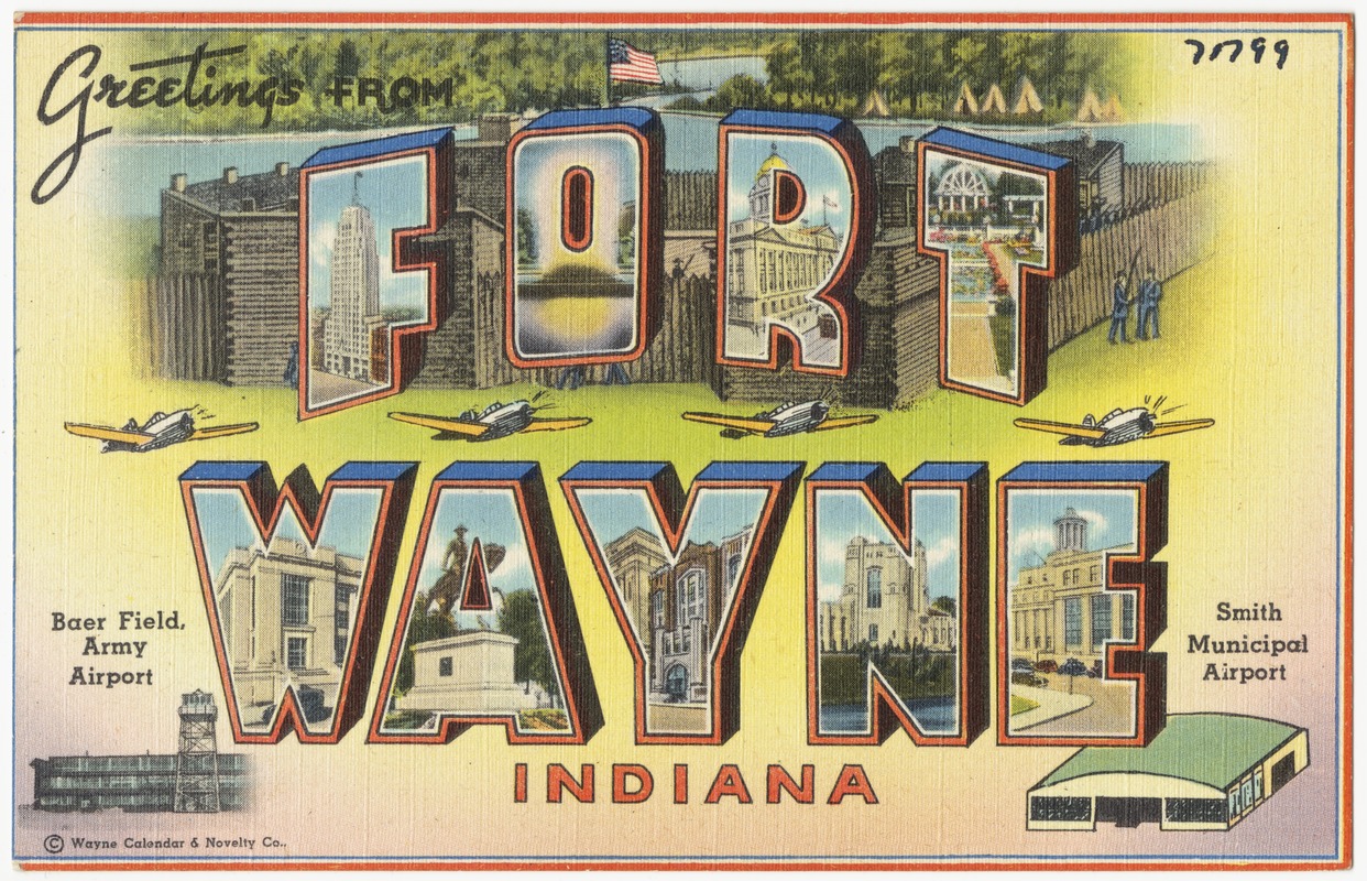 Greetings from Fort Wayne, Indiana -- Baer Field Army Airport, Smith Municipal Airport