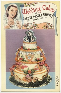 Wedding cakes by DeLuxe Pastry Shoppes, Fort Wayne, Indiana