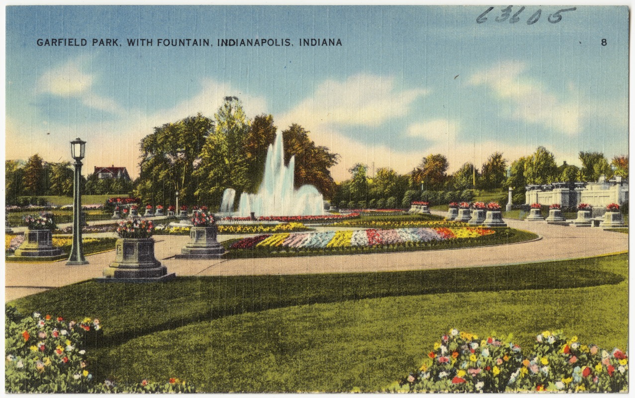 Garfield Park, with fountain, Indianapolis, Indiana