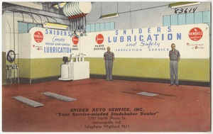 Snider Auto Service Inc., "Your Service-minder Studebaker Dealer", 3757 North Illinois St., Indianapolis, Ind.