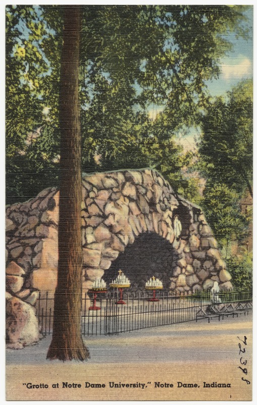 "Grotto at Notre Dame University," Notre Dame, Indiana