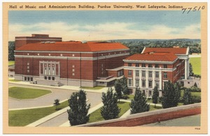 Hall of Music and administration building, Purdue University, West Lafayette, Indiana