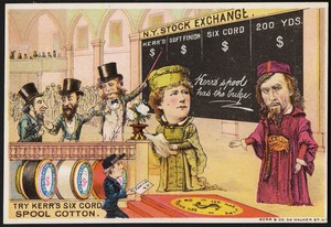 N. Y. Stock Exchange. Try Kerr's six cord spool cotton.