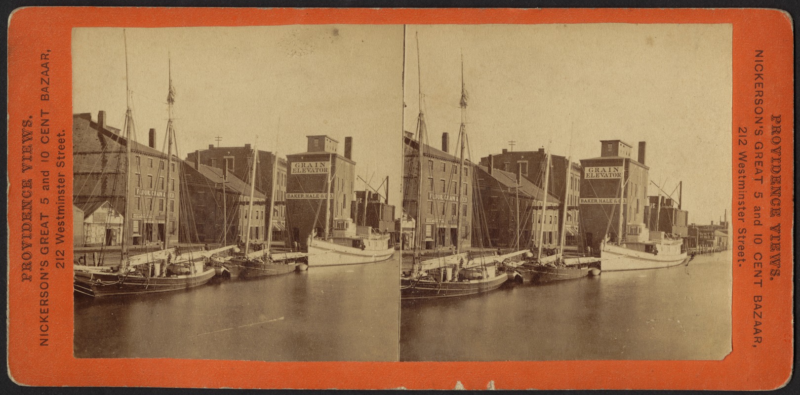 Three boats moored to a wharf in Providence