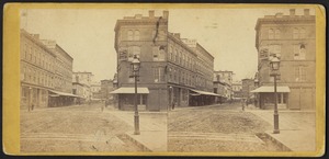 Looking down a commercial street