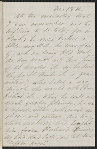 [Elizabeth Hawthorne] autograph letter signed to James Thomas Fields, Salem, 13-16 December 1870