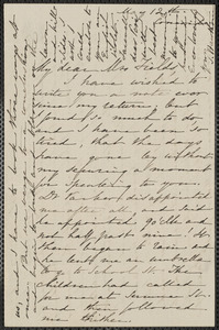 Sophia Hawthorne autograph letter signed to Annie Adams Fields, [Concord], 12 May [1861]