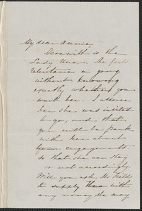 Sophia Hawthorne autograph letter signed to Annie Adams Fields, [Concord], 26 March [1862]