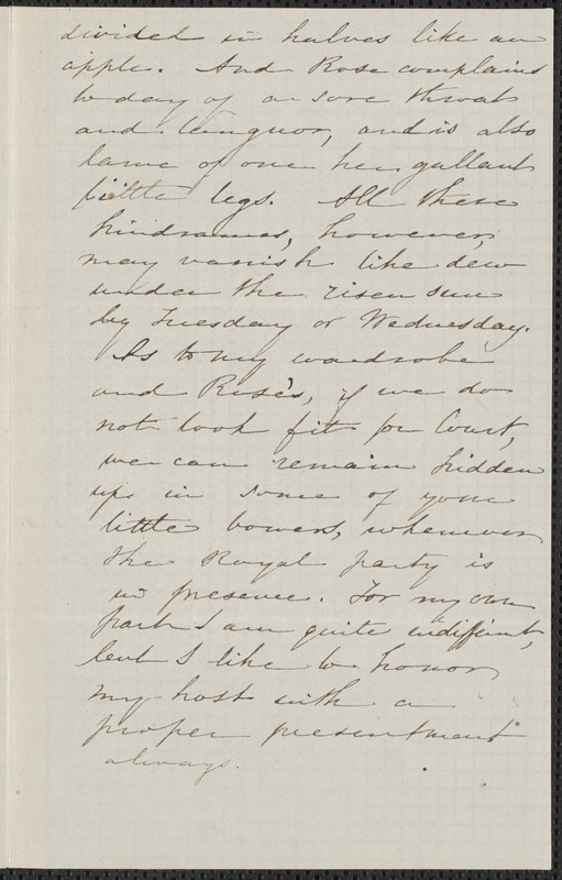 Sophia Hawthorne autograph letter signed to Annie Adams Fields, [Concord], 11 April 1862